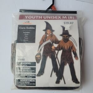 Halloween Scarecrow Corn Goblin Costume Size Youth M(8) NEW
